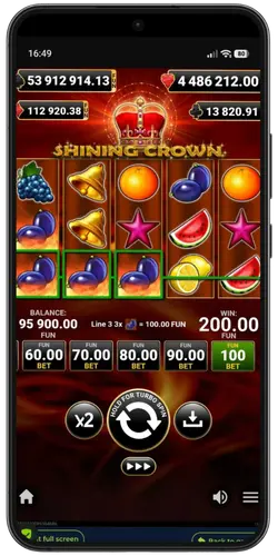 Shining Crown 200-credit win on screen