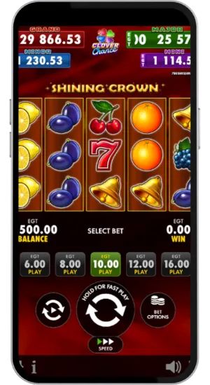 Imposta la puntata in Shining Crown