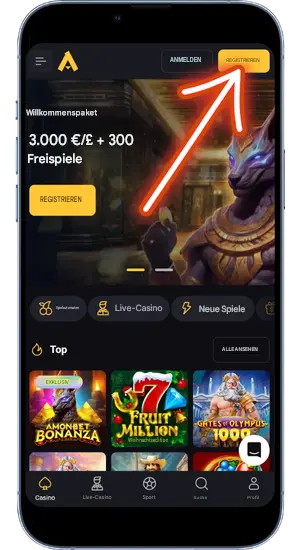 Auswahl eines Casinos zum Spielen von Shining Crown